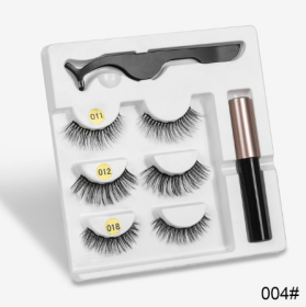 A Pair Of False Eyelashes With Magnets In Fashion (Option: 3PC Mixed E)