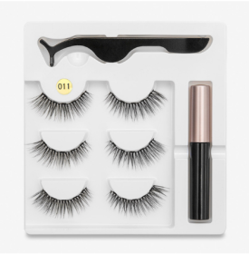 A Pair Of False Eyelashes With Magnets In Fashion (Option: 5PC 011 style)