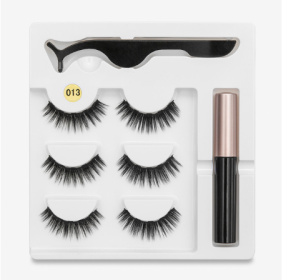 A Pair Of False Eyelashes With Magnets In Fashion (Option: 3PC 013 style)