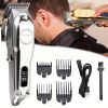 Professional T-Blade Hair Clippers For Men Cordless Hair Cutting Kit Rechargeable Beard Trimmer With LED Display