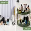 360¬∞ Rotating Makeup Organizer - DIY Adjustable Carousel Spinning Holder Rack - Large Capacity Cosmetic Storage Box