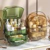 Water and Dust Free Makeup Organizer with Lid and Drawers - Perfect for Skincare Products and Vanity Organization